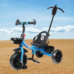 BABY TRICYCLE WITH PARENT HANDLE FOR KIDS AND BABY||GIRLS AND BOYS|| AD HANDLE LIGHT BLUE 006 Tricycle-image-35