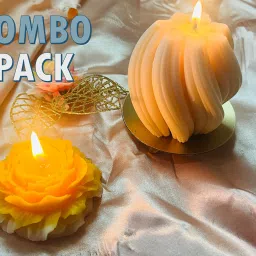 [ Combo Pack]Designer Swirl and Rose candle Candle-13