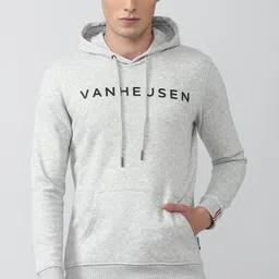 van heusen Men Full Sleeve Printed Hooded Sweatshirt-picture-3