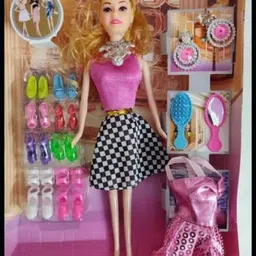 mgt creation A-Fashion Doll with Dress & Shoe Collection Stylish Doll with Removable Outfits-picture-12
