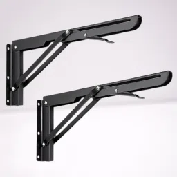 Shelf_bracket_SB109 8, Folding Shelf Bracket 8 Inch, 2 Pcs, Max Load 200KG(Black) Shelf Bracket-image-4