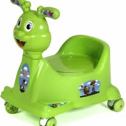 Rabbit Style Potty Seat Rider with Wheel and Removable Bowl for Kids (Green) Potty Box-image-23