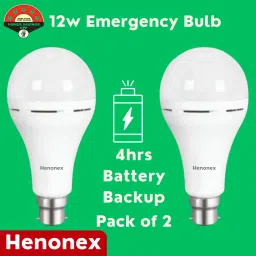 Rechargeable LED Inverter Bulbs 12W Pack of 2 Pieces 4 hrs Bulb Emergency Light-11