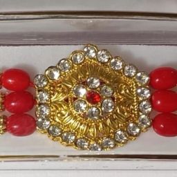 newlookrakhi Designer RAKHI-10001 Mauli Thread Rakhi Set image 3