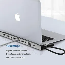TECHGEAR Multi-Function Type-C 3.1 Adapter to HDMI/VGA/SD/TF/RJ45/USB 3.0/Audio/USB-C USB Adapter image 4