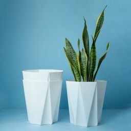 10 Inch pot (WHITE,3 Pcs) Flower Pot for Home, Indoor & Outdoor Gamla, Gardening Plant Container Set-image-76