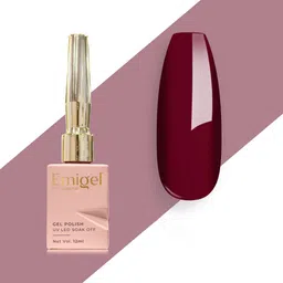 emigel professional UV Gel Nail Polish RED 118 | Cured With UV LED Lamp, Super Glossy Finish, 12ml BULGARIAN RED-picture-48