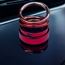 Solar Powered Rotatin Double colour Perfume Car Air Freshener Aroma Oil-18