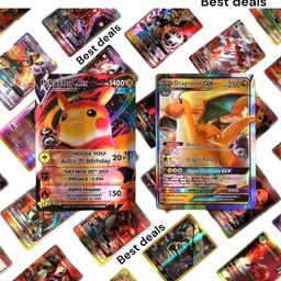 bestdeals Pokemon Card for Kids h hp Real Hp V Max GX EX V Star Special Cards50 mix hig-picture-5