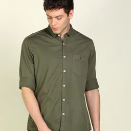 louis philippe Men Slim Fit Solid Spread Collar Casual Shirt-picture-44