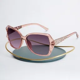 UV Protection, Gradient, Toughened Glass Lens Over-sized, Retro Square, Cat-eye Sunglasses (55)-image-25