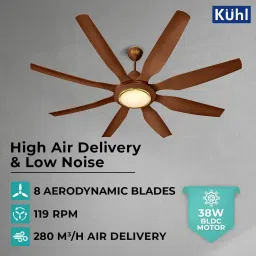 kuhl Galaxis G8 Stylish Power Saving BLDC Fan |IoT – Operate via Mobile & Alexa|BEE 5 Star 1500 8 Blade Ceiling Fan image 5
