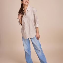 dressberry Women Oversized Fit Striped Casual Shirt-picture-37