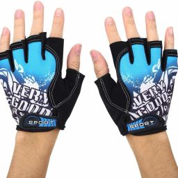 printed Riding Half Finger Gloves,Anti-Skid Silicone Gloves for Cycling Fitness Cycling Gloves-13