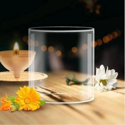 Borosilicate Diya Glass Cover Only Glass Cover for Diya|Akhand Jyoti Glass Cover Glass Table Diya-image-18