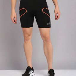 Striped Men Black, Orange Tights-image-36