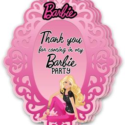 Barbie Return Gift tags Birthday Decoration items for Girls Greeting Card-39