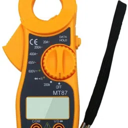 uptodatetools Clamp Meter MT-87 Multimeter LCD Digital Clamp Meter Auto-Ranging Multimeter Voltmeter Orange Digital Multimeter image 2