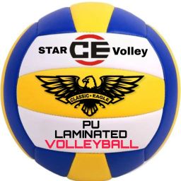 Machine Stitched PVC Volleyball Size-4 with Air pump Official size and weight Volleyball - Size: 4-image-81