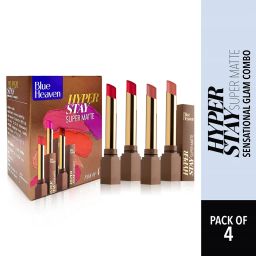 Hyperstay Supermatte Sensational Glam Lipsticks for women Combo pack of 4-14