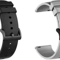 TooHype 22mm Soft Pack of 2-Black & Grey (Compatible Watch List In Photo & Description) 22 mm Silicone Watch Strap-image-8