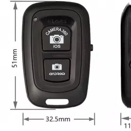 POZUB Wireless Video Photo Selfie Shutter Bluetooth +Carry PouchCamera Remote Control image 3