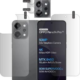SHIVAAY Front and Back Screen Guard for OPPO RENO 14 PRO, RENO 14 PRO-64