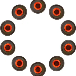 VCR Mobile Accessories Soft Silicone Rubber Earbuds Tips - Black and Orange Color - Pack of 10 units In The Ear Headphone Cushion-image-62