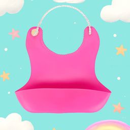 lala maneet Waterproof Soft Silicone Baby Bib with Built-In Food Catcher | Adjustable Size-picture-10