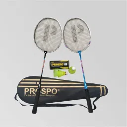 2000 Lightweight Intermediate Long Head Alloy Steel Badminton(Cover+3Pc Shuttle) Blue, Black Unstrung Badminton Racquet-image-50