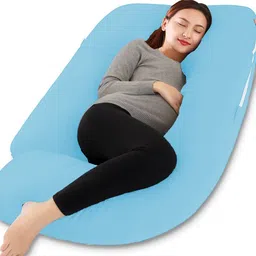 daddy cool Premium Lyte G Shaped Cotton Microfibre Solid Pregnancy Pillow Pack of 1-picture-4