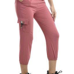 Women Solid Pink Track Pants-image-31