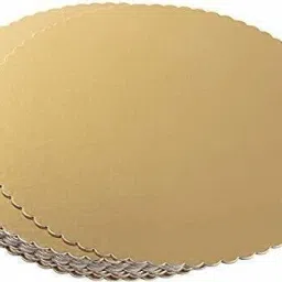 9'' Round cake base golden, 10 piece Paper Cake Server-image-15