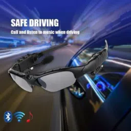 CANDYVILLA Clear 3D Sound Foldable Adjustable Headphone Wireless Music Bluetooth Sunglass With Noise-Cancelling Features Built-in Microphone Easily Connects With All Smartphones image 3