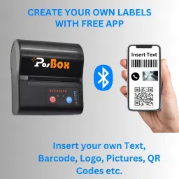 PosBox 3 Inch 2 in 1 Label + Receipt Printer with USB and Bluetooth for Billing and Labels image 4