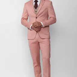 Men Single Breasted - 2 button Solid Suit-image-97