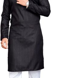 Men Cotton Blend Kurta Churidar Set-image-87