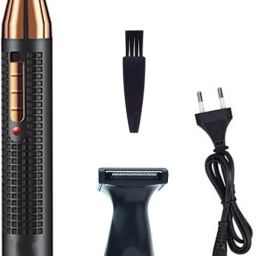 pro gemei Professional 2 in 1 Rechargeable nose trimmer face trimer for men beard trimmer Precision grooming for nose and beard trimmer for unisex adults Grooming Kit 30 minRuntime 1 Length Settings-11