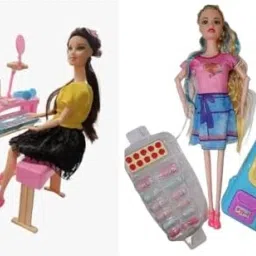 Combo Pack of 2 Complete Beauty Kits for Kids - Includes Dolls, Makeup-22