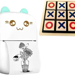 Premio Coppex Mini Bluetooth Thermal Printe– Portable, Fast & Wireless Printing Solution + Free Tic-tac-toe-25
