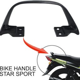 Z1 Bike Rear Seat Handle Backrest Suitable for TVS Star Sport (Black) Bike Headlight Grill-11