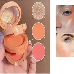 3 in 1 makeup blusher highlighter pack of 1-31