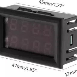 electrolight DC 200V 10A 4 Bit 5 Wires Voltage Current Meter Red Blue Dual Display 0.28 Inch Digital Voltage Tester image 2