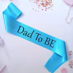 DAD TO BE' (skyblue) Sash For Baby Shower Decoration Material-19