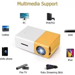 VRUM LED YG300 Mini Video Projector LCD TV Support 1080P Projector for Video Movie2 (3000 lm) Portable Projector image 2