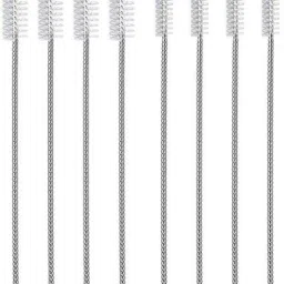(Pack of 8) Straw Cleaning Long Brush | Sliver-White-image-14