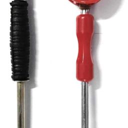 Analog Tire Pressure Gauge Air Pressure Rod Gauge(200 PSI) With Air Pump Nozzle Inflatable Dual Head Chuck Valve Tool-18