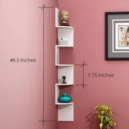 extend crafts Corner Zig-Zag Engineered Wood Open Book Shelf image 3