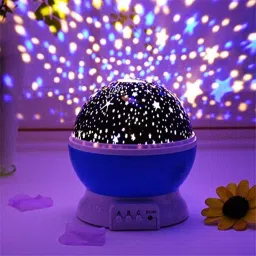 Star Master Dream Colorful LED Night Light Rotating Projector Lamp, 360 Degree Moon Star Projection with USB Wire, Turn Any Room Into A Sky, Bulb Light Night Lamp-5
