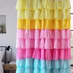 150 cm (5 ft) Polyester Semi Transparent Window Curtain Single Curtain-20